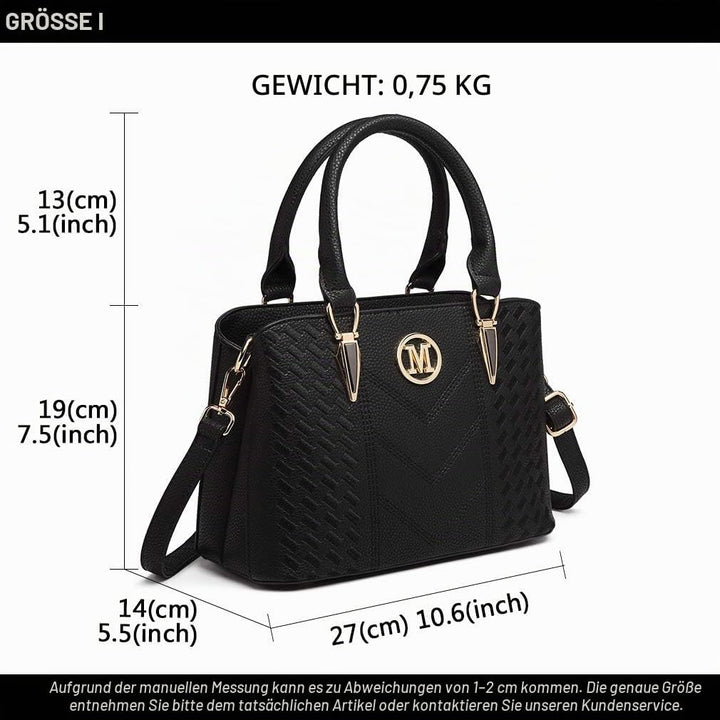 Miss Lulu Handtasche Damen Mittelgross Henkeltasche Elegante Schultertasche Tasche für Damen mit Lyc