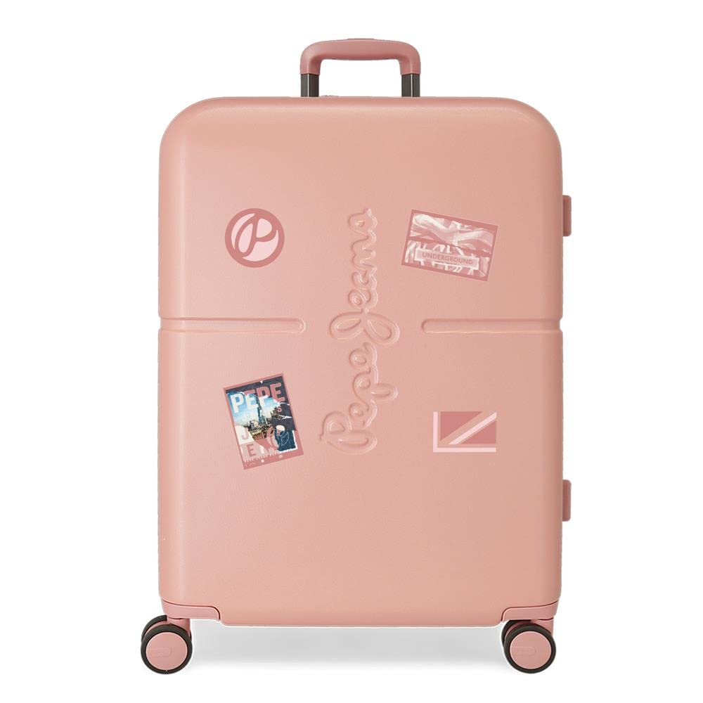 Pepe Jeans Chest Koffer, mittelgross, Rosa, 48 x 70 x 28 cm, starr, ABS-Verschluss, integriert, 79 l