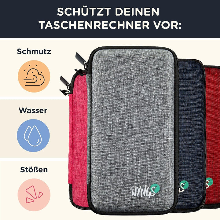 CALCUSO Sparpaket: TI Nspire CX II-T CAS Grafikrechner + WYNGS Schutztasche rot + Erweiterte Garanti