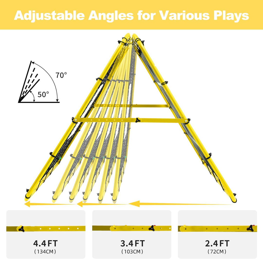 BAGAIL Doppelseitiges Rebounder-Netz, Fussballnetze, verstellbare Winkel, anpassbare Struktur, Rebou