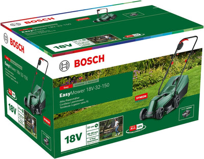 Bosch Akku-Rasenmäher EasyMower 18V-32-150 (Bis zu 100 m2 mit einem 3,0-Ah-Akku; 18-Volt-System; Sch