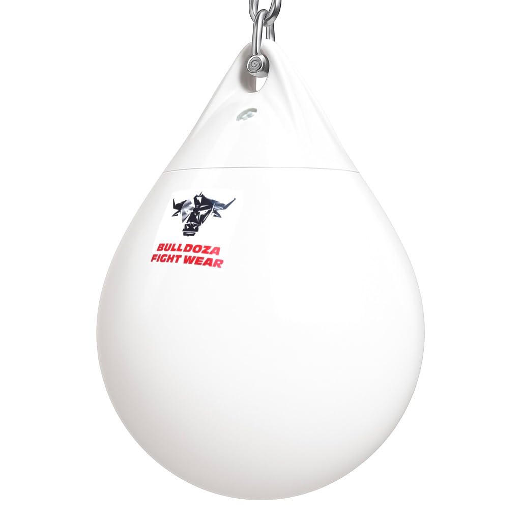 Bull Doza Weisser Wasser-Boxsack – Wassergefüllter Box-Trainingssack – Langlebig (Small/Medium/Large