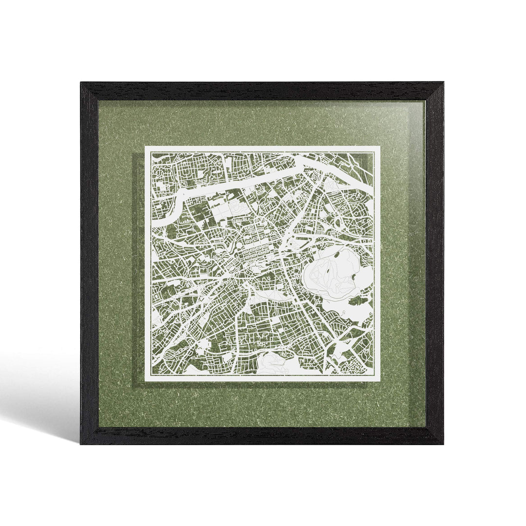 O3 DESIGN STUDIO - Marco de Papel para mapas, 22,8 x 22,8 cm, en Caja de Regalo, Fondo, autocambiant