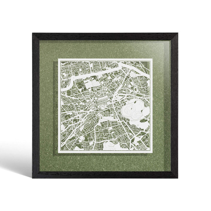O3 DESIGN STUDIO - Marco de Papel para mapas, 22,8 x 22,8 cm, en Caja de Regalo, Fondo, autocambiant