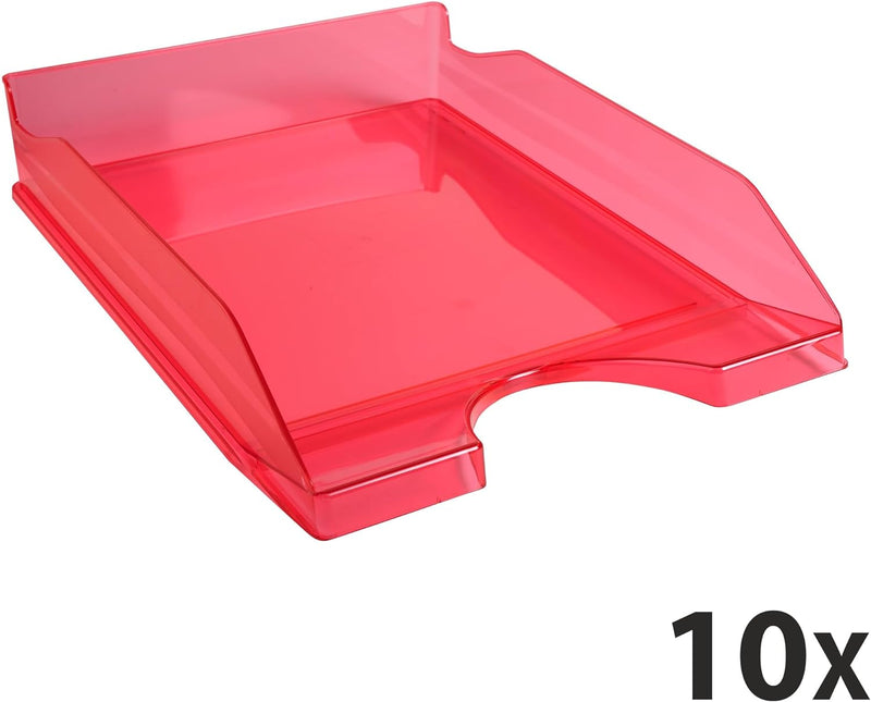 Exacompta 12354D 10er Pack Premium Briefablage Ecotray DIN A4. Ideale Briefkörbe für Ihre Organisati