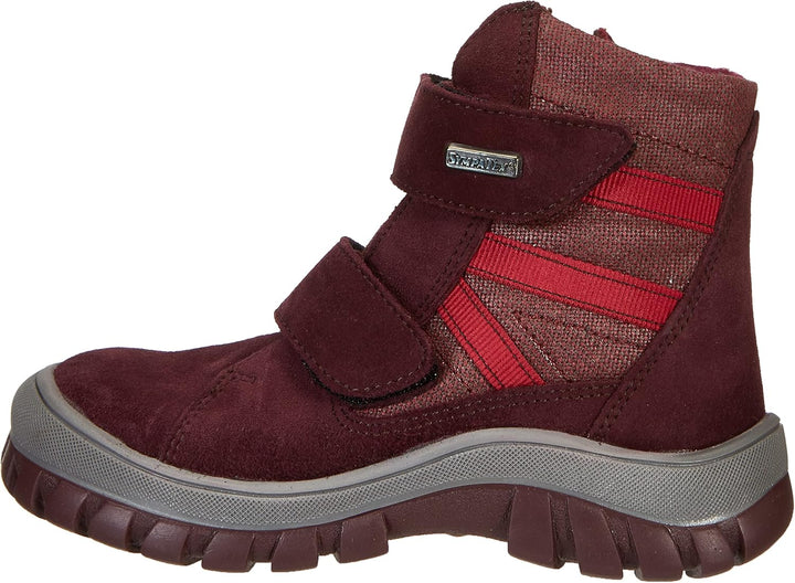 DMLNG Mädchen HalilSchneestiefel 23 EU Schmal Rot, 23 EU Schmal Rot