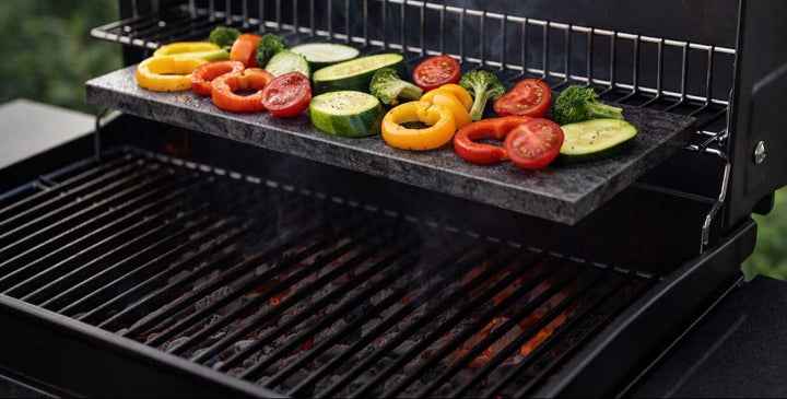 ️ Grillstein 38x13x1 cm – Speckstein Grillplatte für Gas- & Holzkohlegrill – BBQ Naturstein für Flei