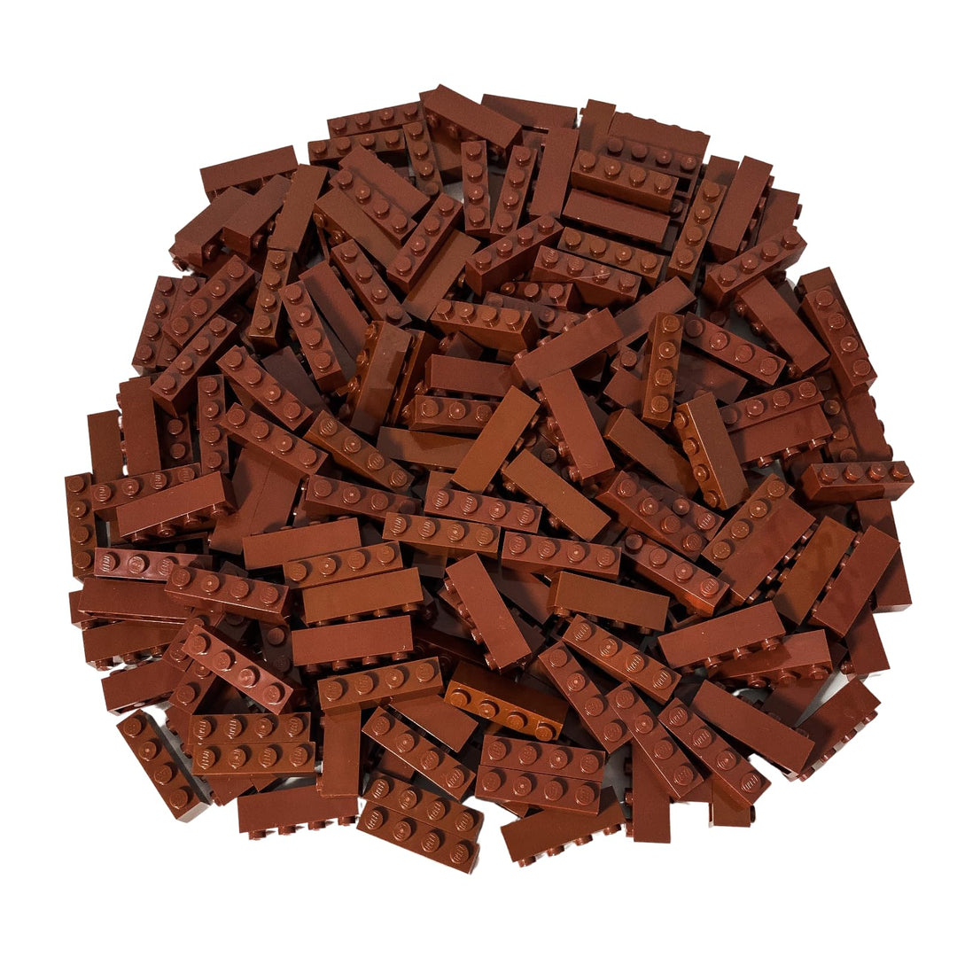 Lego City Classic Basic Steine 1x4 Noppen in Neu-Braun - 50 Stück - Ideal für kreative Bauprojekte u