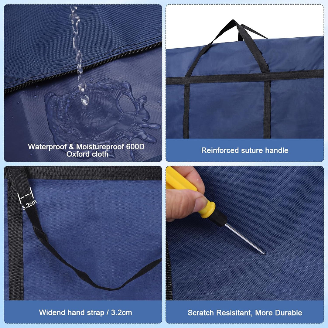 2Stück 180L Aufbewahrungstasche, Grosse Umzugstaschen, 600D Oxford Auflagentasche, XXL Reisetasche,