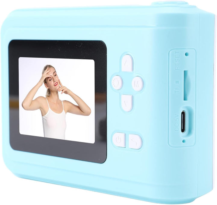 Sofortbildkamera, 48MP 1080P HD Sofortdruck Digitalkamera mit 2,4 Zoll Bildschirm, Tragbare Reisekam