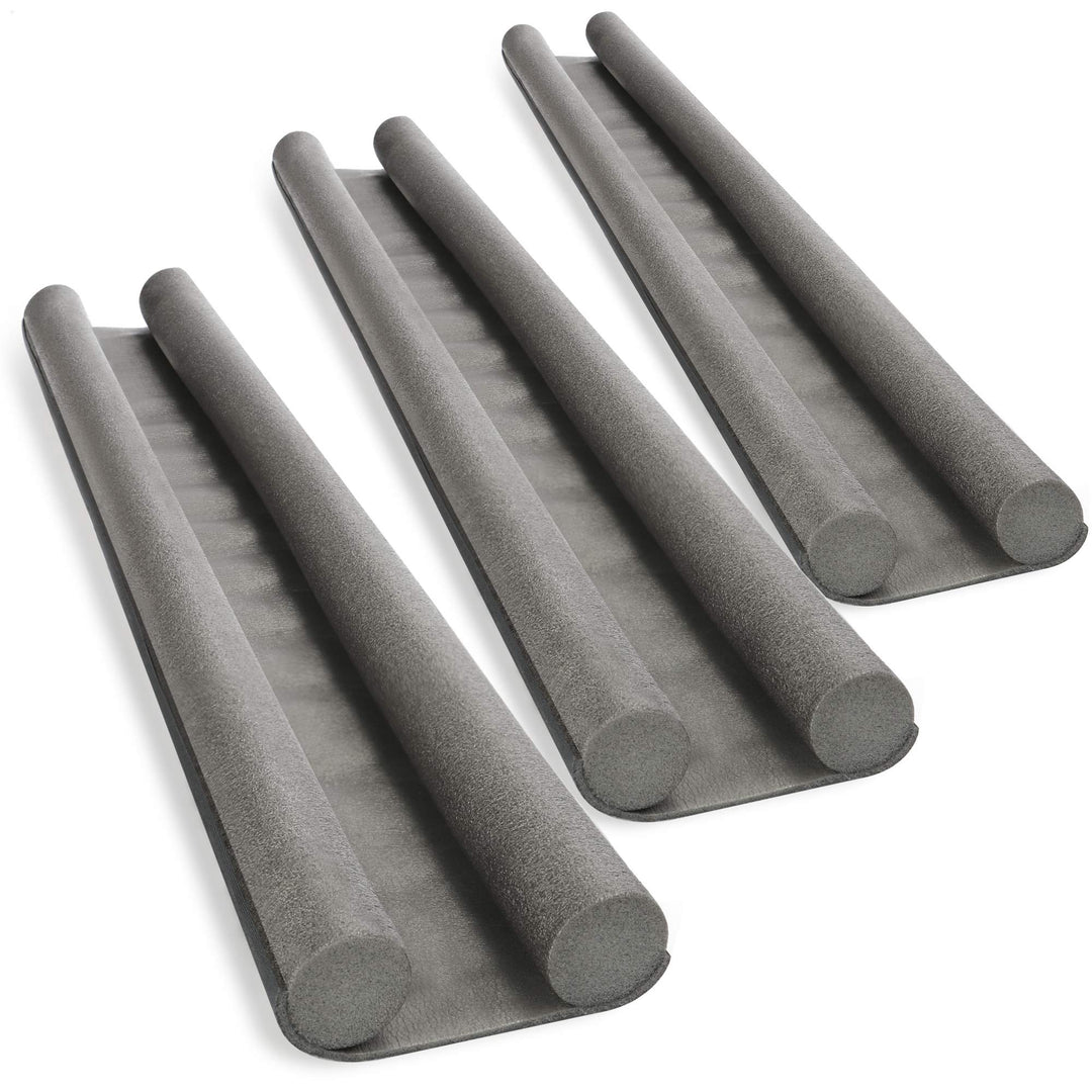 COM-FOUR® 3X Zugluftstopper für die Tür - Türbodendichtung - Luftzugstopper mit Doppeldichtung - Sch
