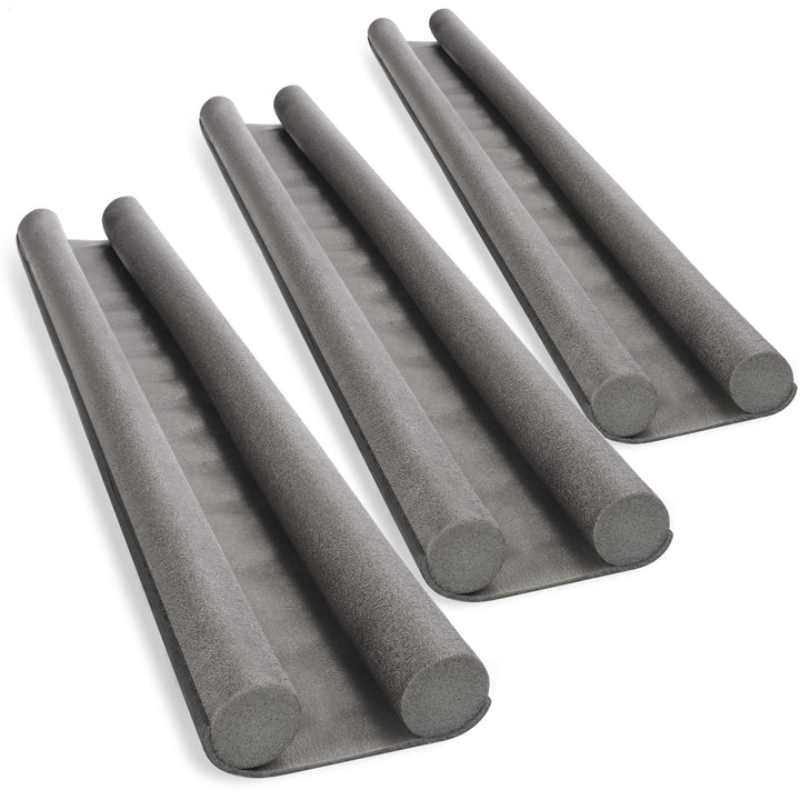 COM-FOUR® 3X Zugluftstopper für die Tür - Türbodendichtung - Luftzugstopper mit Doppeldichtung - Sch