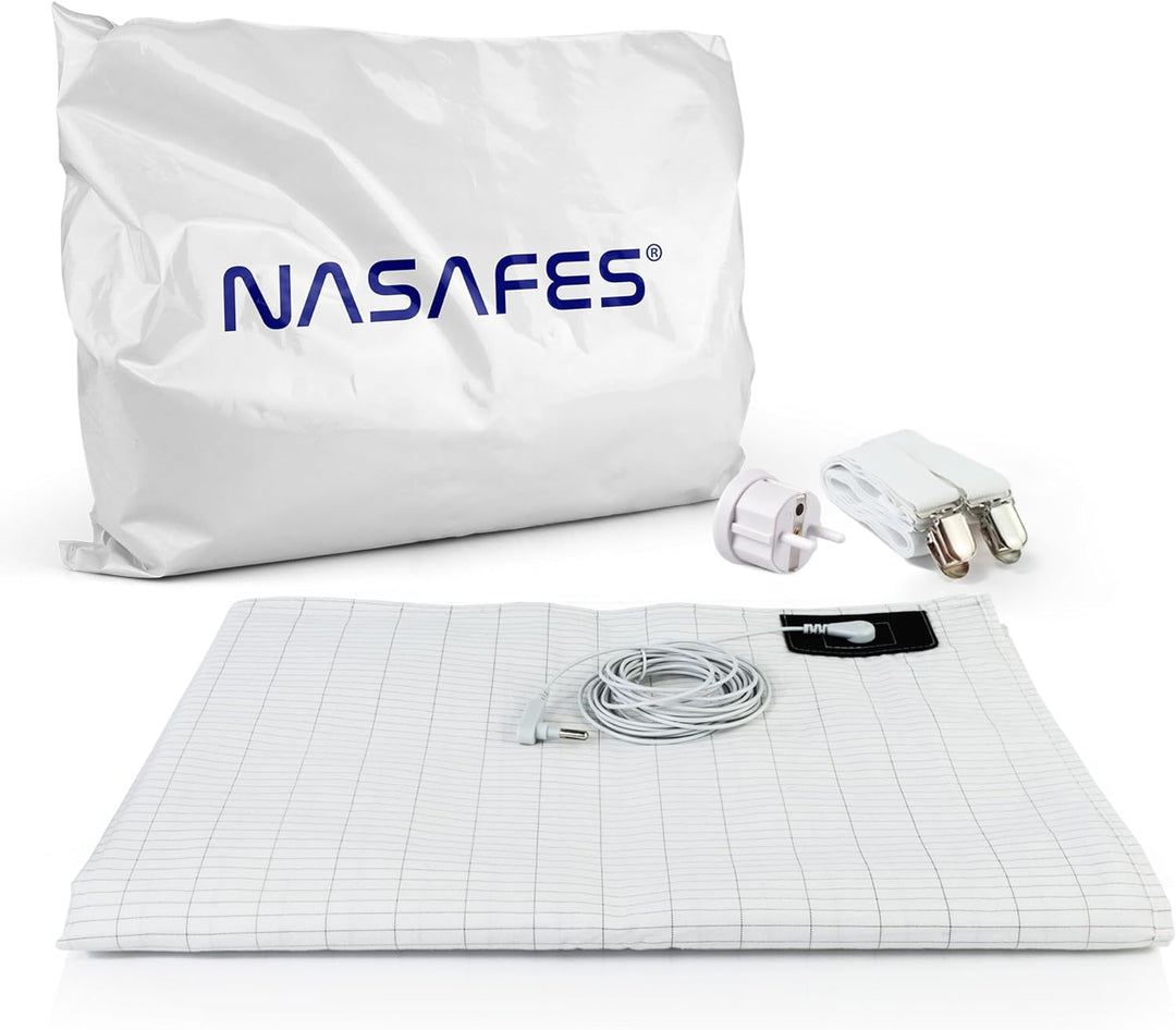 Erdungslaken Bett Set - GROss 240 x 90 cm – Erdungsbettlaken – Erdungsbettuch – Baumwolle Bettlaken