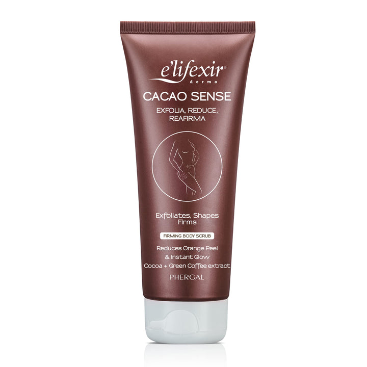 Elifexir Cacao Sense - Körperpeeling. Körperpeeling, Reduzierend, Straffend, Verbessert die Leuchtkr