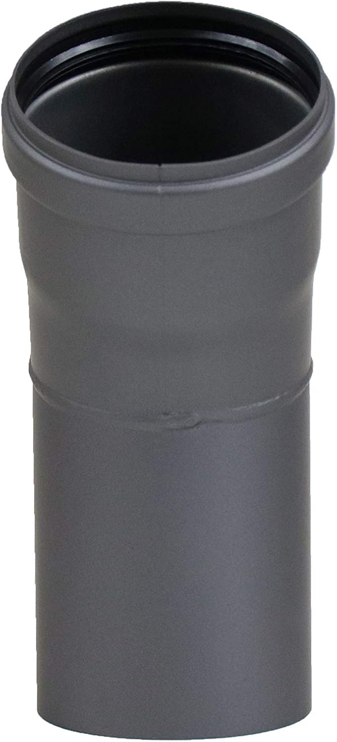 LANZZAS Pelletrohr Bogen 30° Grad im Durchmesser DN Ø 80 mm, in gussgrau, Pelletbogen, Ofenrohr Boge