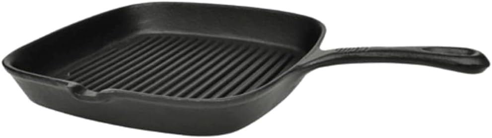 vidaXL BBQ 36cm Grillpfanne aus Gusseisen 36.5x24.5 cm, 36.5x24.5 cm