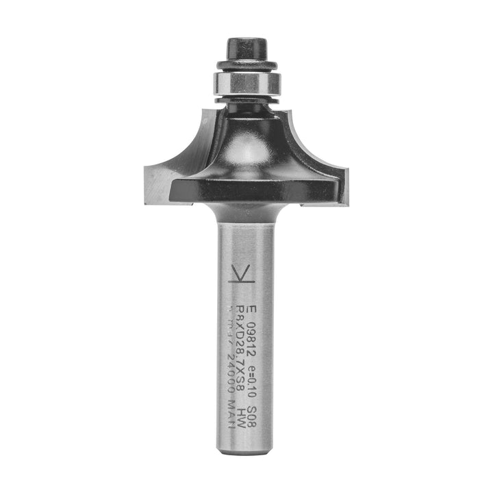 ENT 09812 Viertelstabfräser HW, Schaft (S) 8 mm, Durchmesser (D) 28,7 mm, NL 12,7 mm, R 8 mm, SL 32