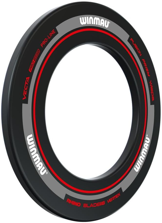 WINMAU Dartscheibe Schutzring – Advance Schwarz, Rot, Weiss & Grün Dart Surround Schwarz & Rot, Schw
