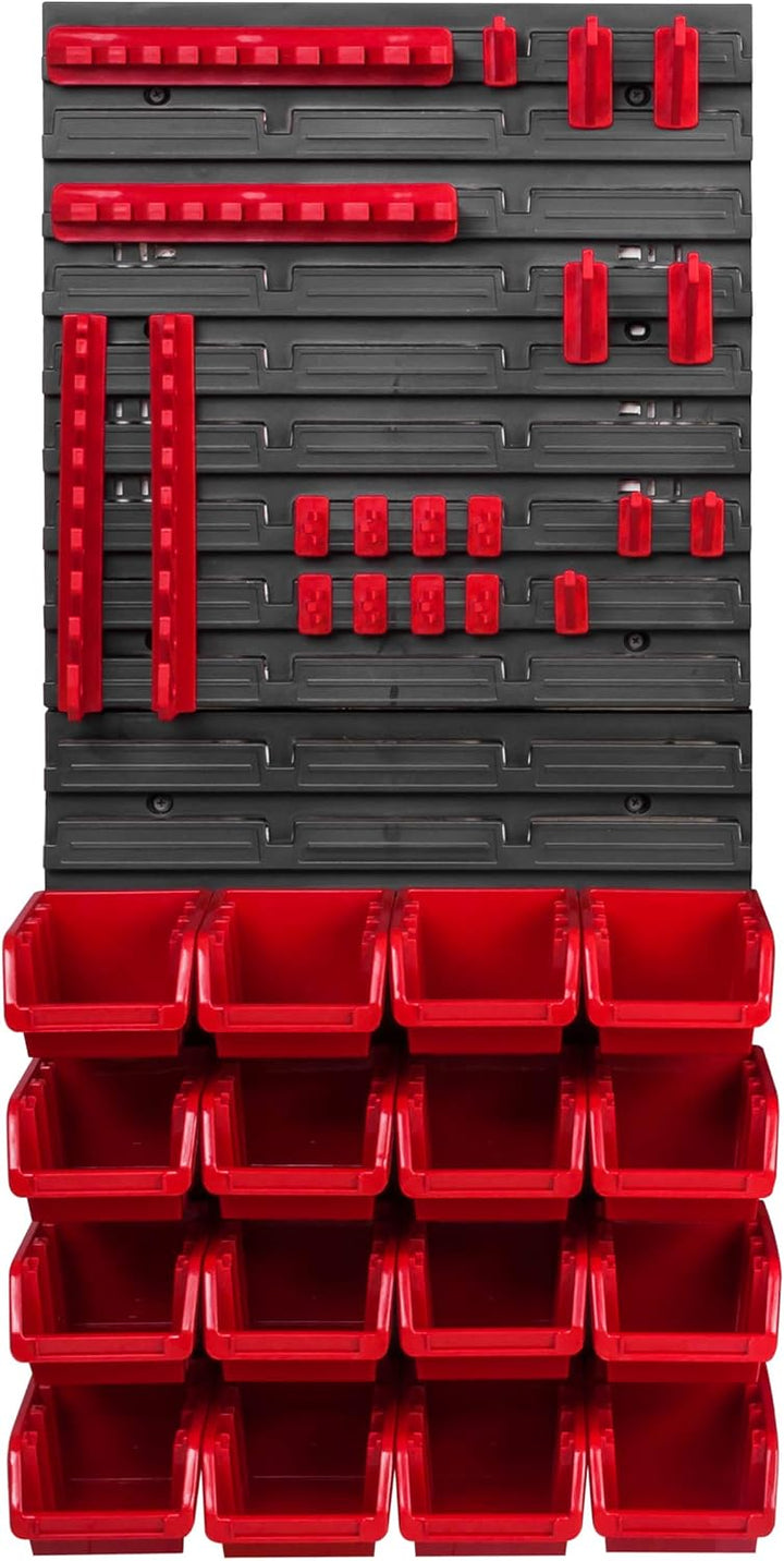 16 Stapelboxen Werkzeughalter Wandregal Werkstattregal Werkzeugwand 39x78cm Werkzeughalter Lagersyst