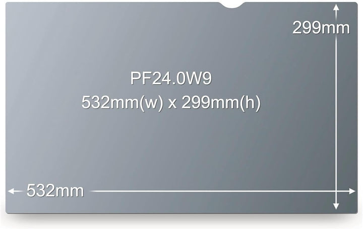 3M Blickschutzfilter für 49,5 cm Breitbild-Monitor Breitbildmonitor (16:9 Seitenverhältnis) 24" schw