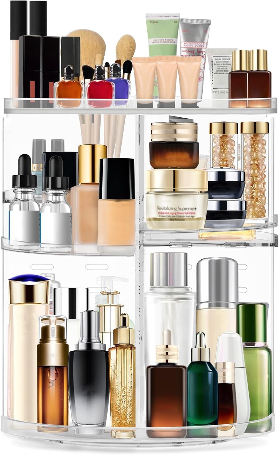 Make Up Organizer Drehbar, Acryl Kosmetik Organizer, 360° Makeup Organizers für Parfüm Kosmetik, Ver