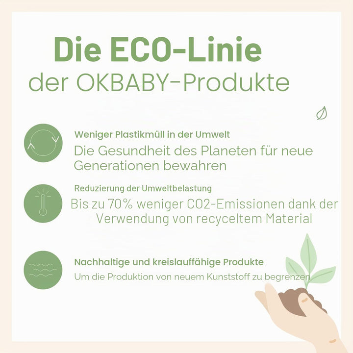 OKBABY Eco Onda Babywanne aus recyceltem Kunststoff – ergonomisches Design mit rutschfestem Sitz für