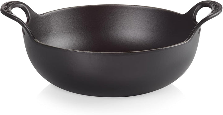 Le Creuset Balti Dish aus Gusseisen, 24 cm, 2,7 Liter, Schwarz matt, 20142240000460, Schwarz Matt