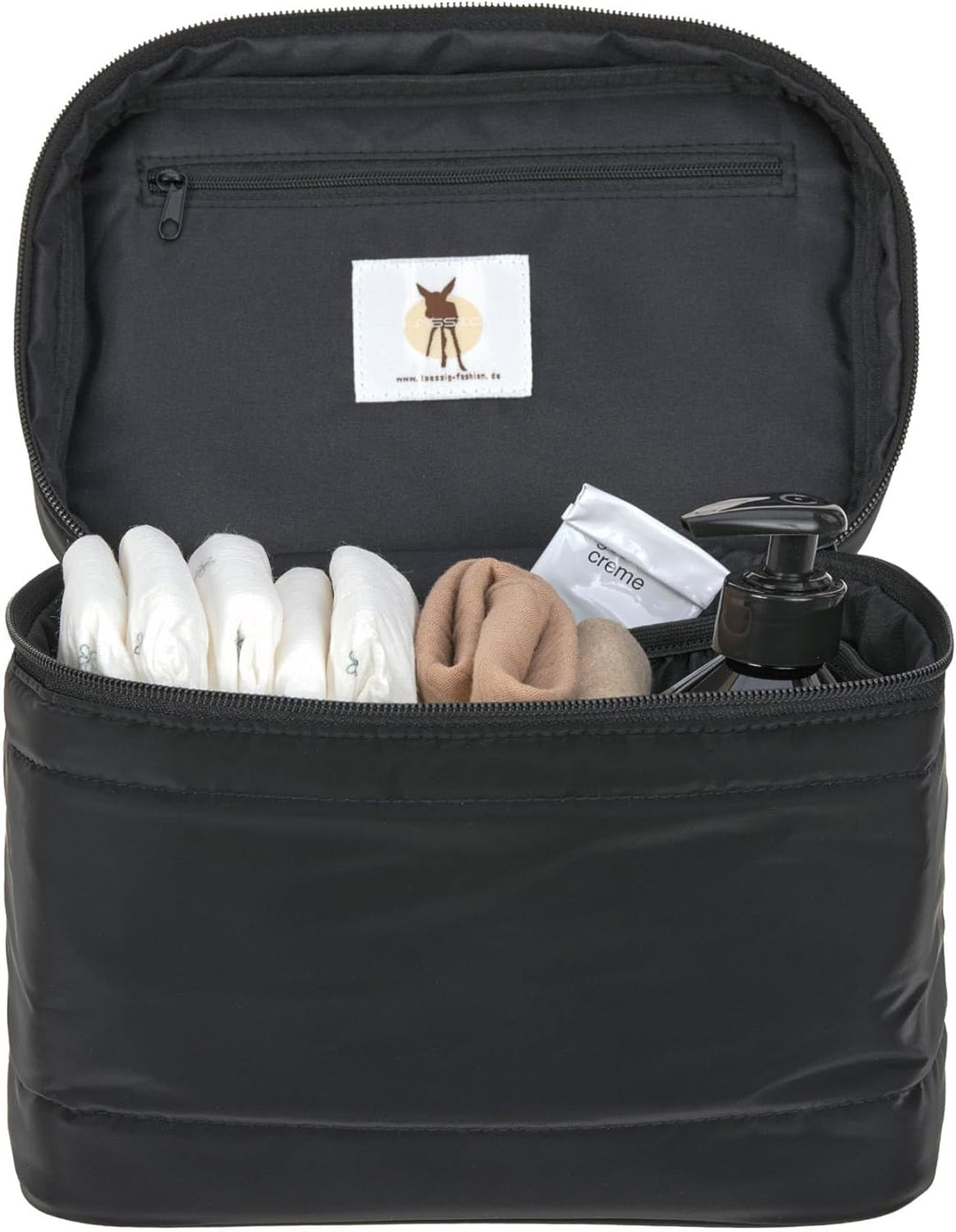 LÄSSIG Baby Wickeltisch Organizer Windel-Organizer to Go/Casual Nursery Caddy To Go Schwarz, Schwarz