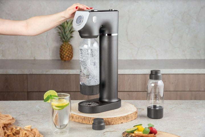 Berlinger Haus Wassersprudler Sodabereiter SODABAR + 2 Flaschen Anthrazit Kollektion | Stilvoll, kom