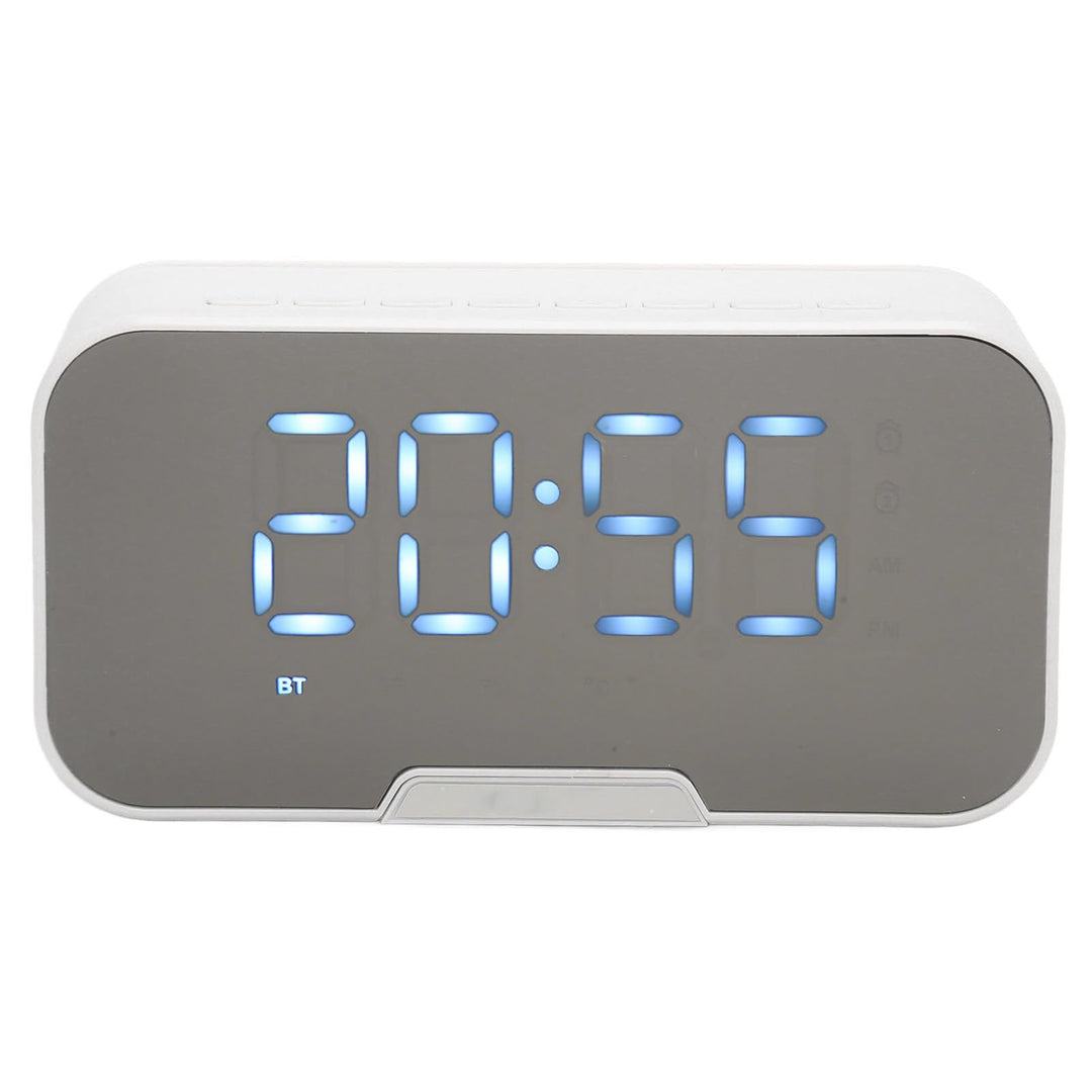 Bluetooth Lautsprecher mit Digitalem Wecker, Multifunktionaler Spiegel Wecker Lautsprecher mit UKW R