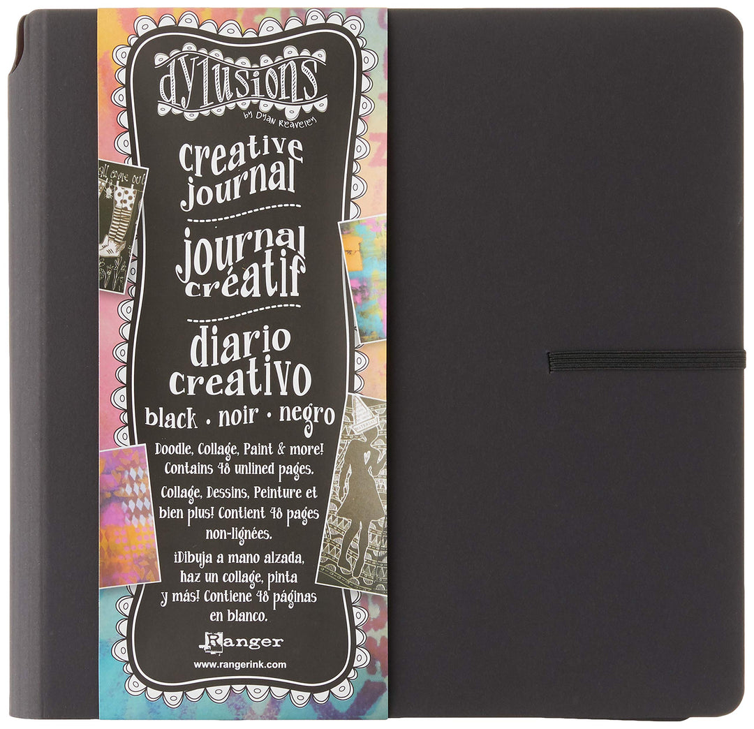 Ranger Creative Journal Square Black Dylusions Kreatives Tagebuch, quadratisch, Schwarz, Schwarz