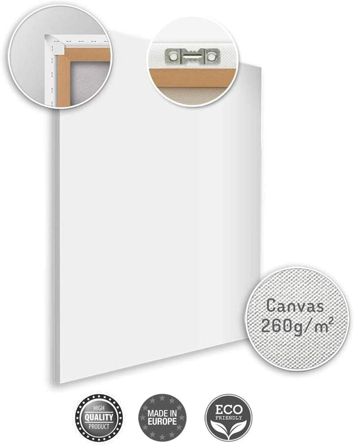 Feeby Wandbild Natur Druckbild Leinwandbild Blume Weiss 100x70 cm M14556 100x70 cm, M14556 100x70 cm