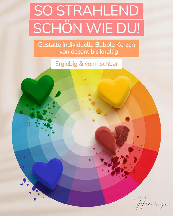 Hiwaga DIY Kerzen selber machen Set für Erwachsene, Starterkit für kreative Kerzenherstellung, Kerze