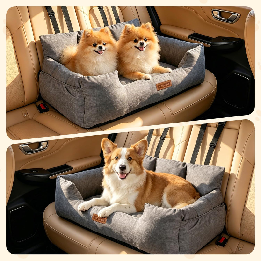 Nobleza - Hunde Autositz für Mittelgrosse und Grosse Hunde, Abnehmbarer und Waschbarer Auto Reise Hu