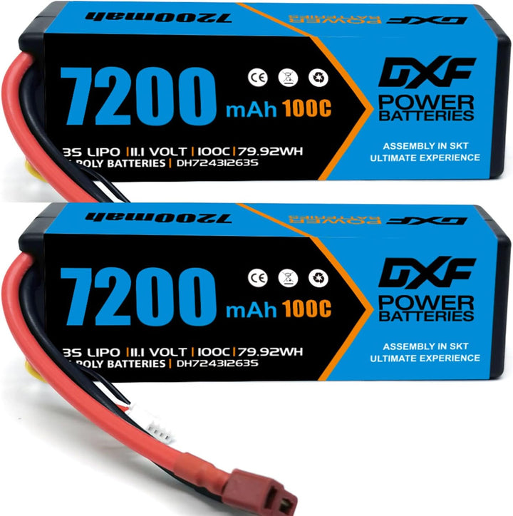 DXF 3S Lipo Akku 6750mAh 11,1V 100C 3S Hard Case mit T-Anschluss für FPV Racing Drohnen Hubschrauber