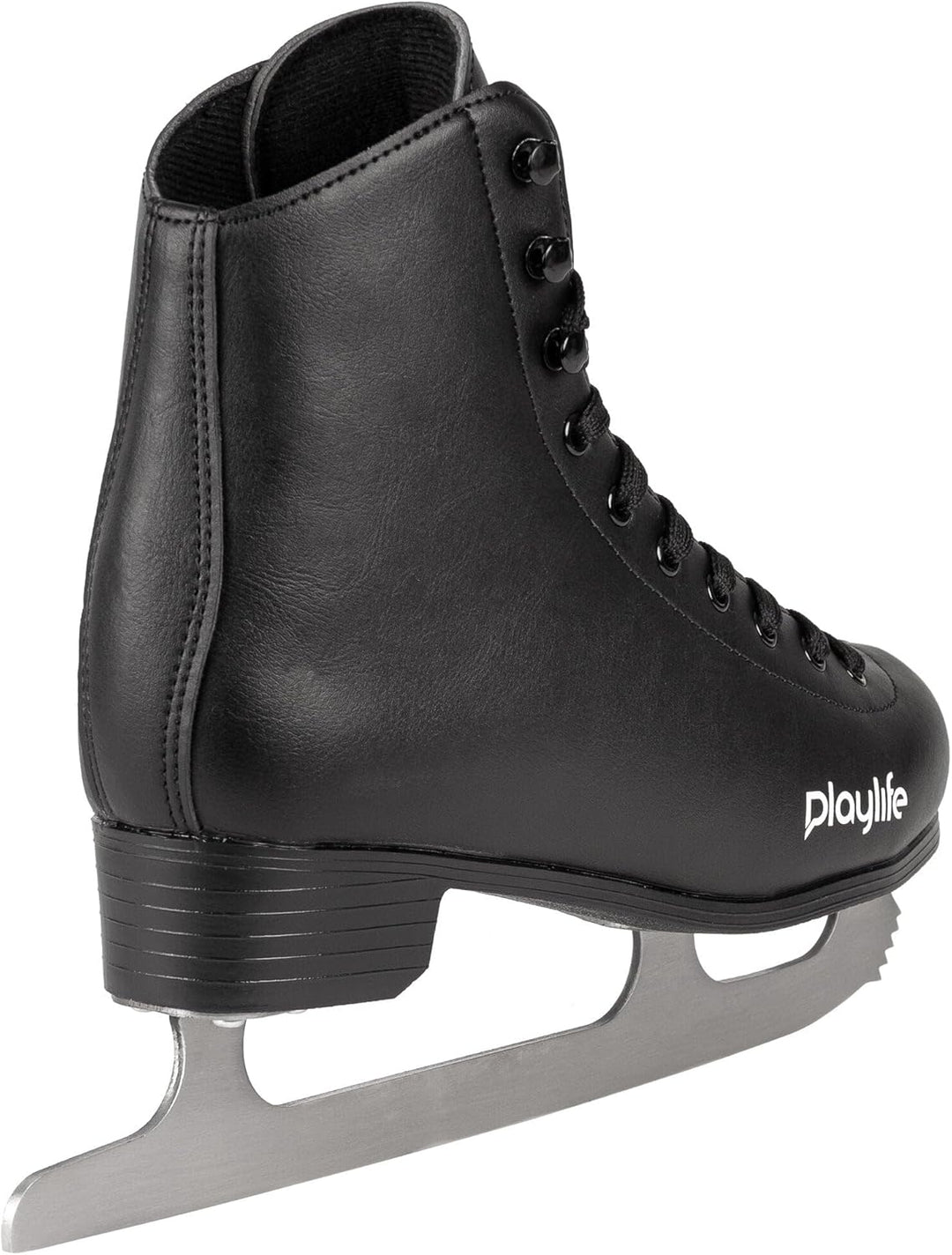 Playlife Classic Black Ice Skate – Schlittschuhe für Damen & Herren, wasserabweisendes Kunstleder, w