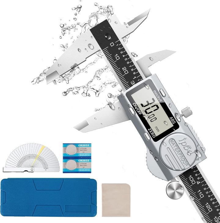 Housolution Messschieber Digital, Elektronische Schieblehre mit ABS-Funktion, 6-Zoll IP54 Wasserdich