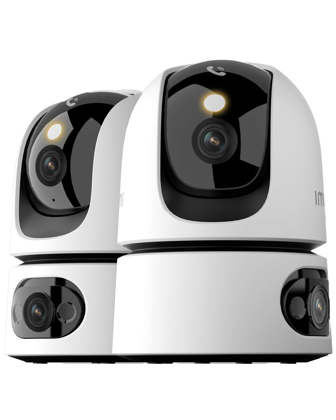 Imou 2K Dual Kameras Überwachung Innen mit KI Mensch/Tier, Nur 2,4 GHz WLAN, 360° PTZ WLAN Überwachu
