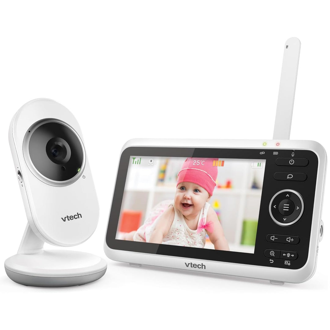 VTech Babymonitor VM350 – Video-Babyphone mit beweglicher Kamera – Klarer Sound, LCD-Farbbildschirm