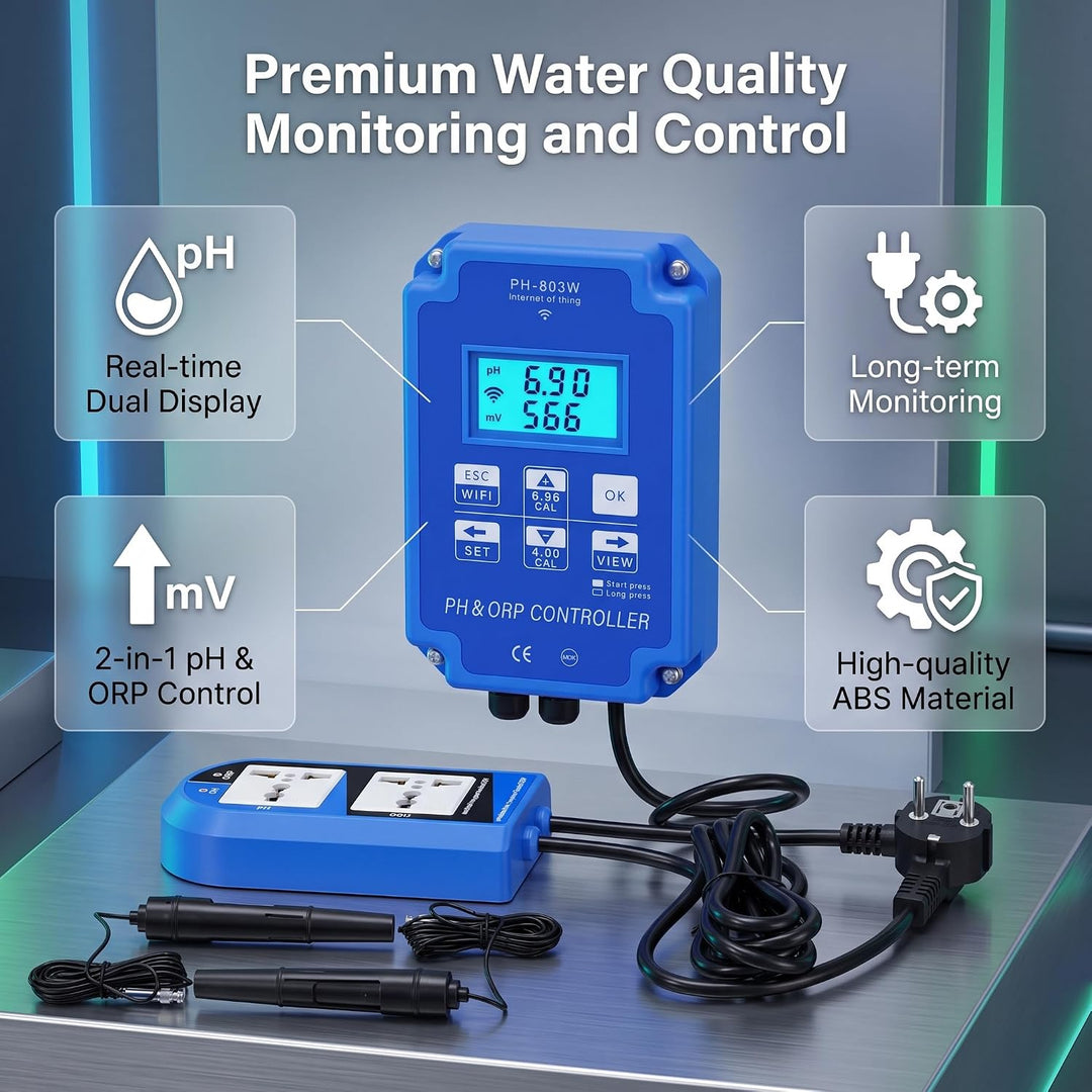 Redox Controller PH803W für Wassertests mit mehreren Parametern zur Langzeitüberwachung der Wasserqu