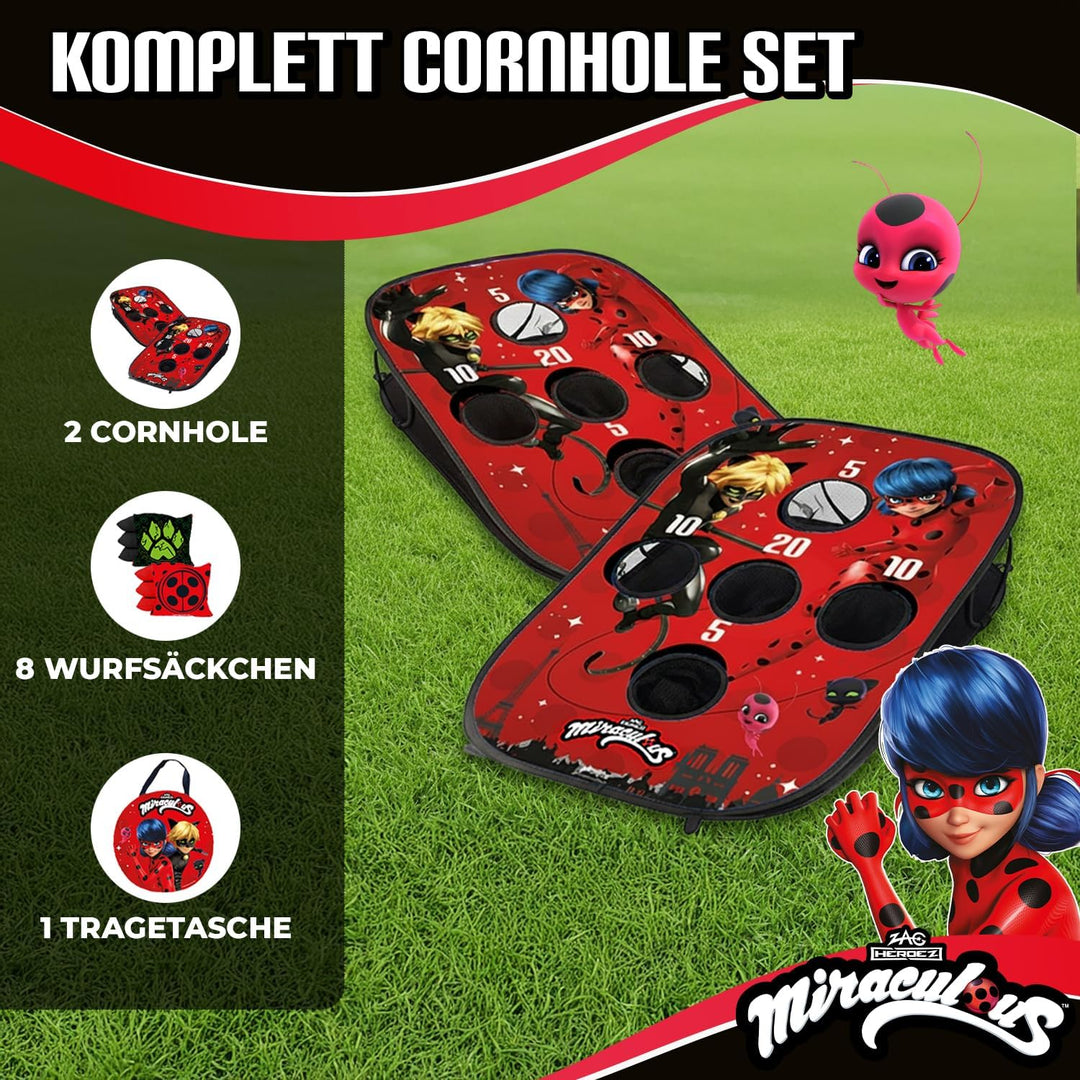 Offizielles Cornhole Spiel aus Holz – 90×60 cm – Premium Holzbretter – Komplettes Set mit 2 Boards +