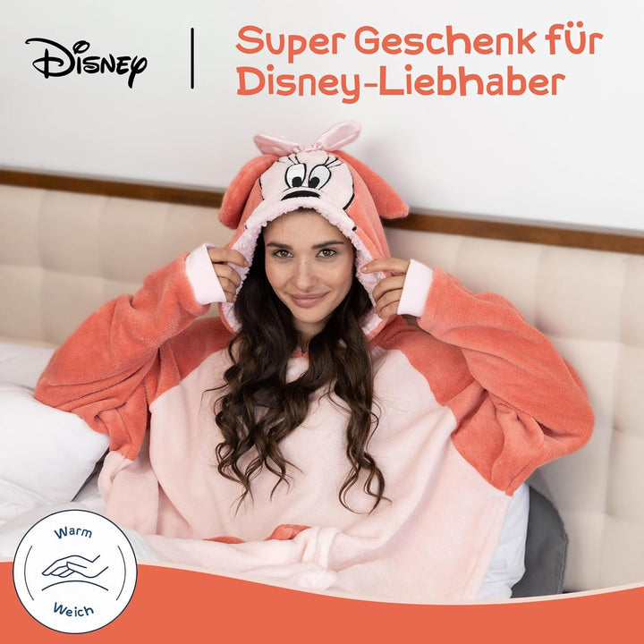 Disney Hoodie Damen Oversized Stitch Hoodie Übergrosser Flauschiger Kapuzenpullover - Lilo und Stitc