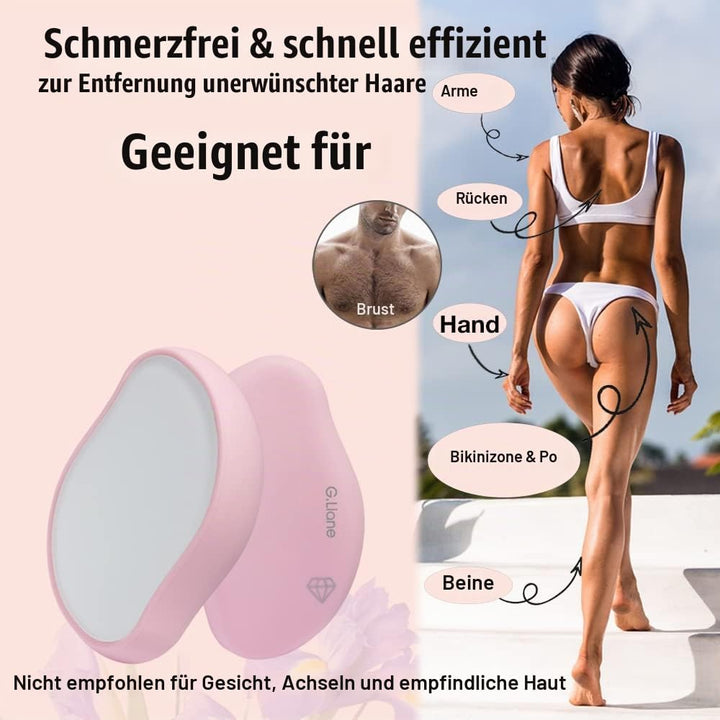 G.Liane Kristall-Haar-Radiergummi, Kristall-Haarentferner, Nano Glas Haarentfernerstein, wiederverwe