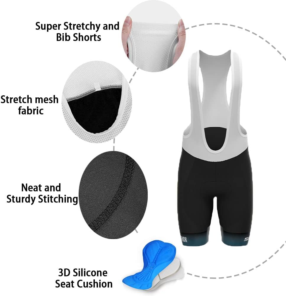 HOMTOL Herren Fahrrad Anzüge Kurzarm Fahrrad Trikot set Atmungsaktive Radtrikot Fahrradbekleidung Se