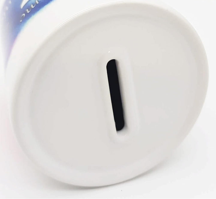 Keramik Spardose mit Personalisierung z.B. Name und Schriftartwahl (Zelt), Zelt
