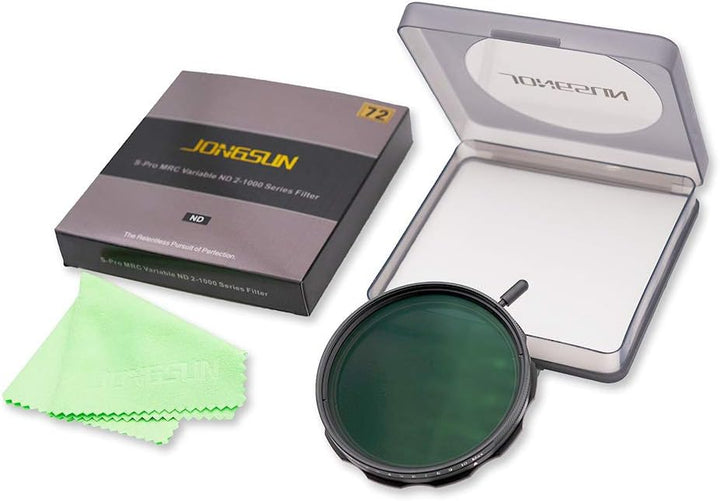 JONGSUN Variable ND Filter 72mm, S-Pro HD MRC 16-Schicht Nanobeschichtung, ND2-ND1000, Kameraneutral