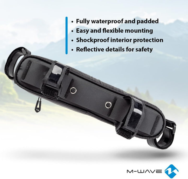 M-WAVE Fahrrad Oberrohrtasche, wasserdicht, stossgedämpft gepolstert, Bikepacking, Rough Ride TOP, S