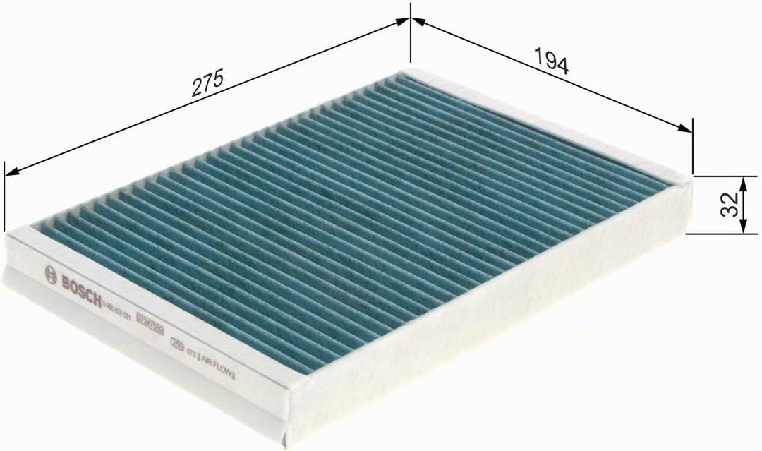 Bosch A8561 - Innenraumfilter Filter+ Antibakterielle Innenraumfilter, Antibakterielle Innenraumfilt