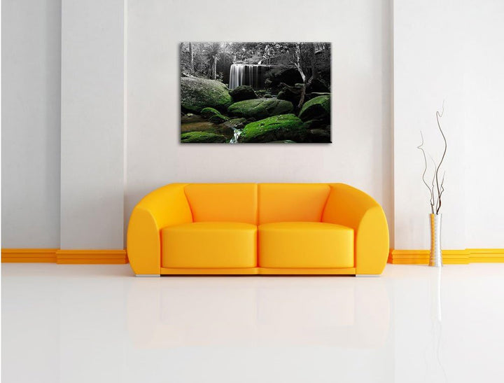 Pixxprint Regenwald in Thailand als Leinwandbild/Grösse: 100x70 / Wandbild/Kunstdruck/fertig bespann