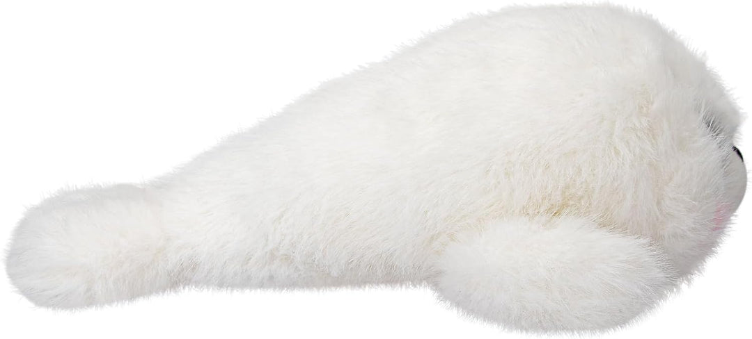 Depesche 13772 Princess Mimi - Kuscheltier Robbe Robby, mit weichem Fell in Weiss und blauen Glitzer
